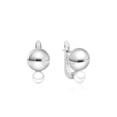 Cercei argint bobite cu perle naturale albe si tortite DiAmanti SK25219EL_W-G